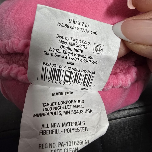 Cat Macaroon Kids Valentine's Birthday Weighted Plush Pillowfort Stuffed Animal - Picture 5 of 5